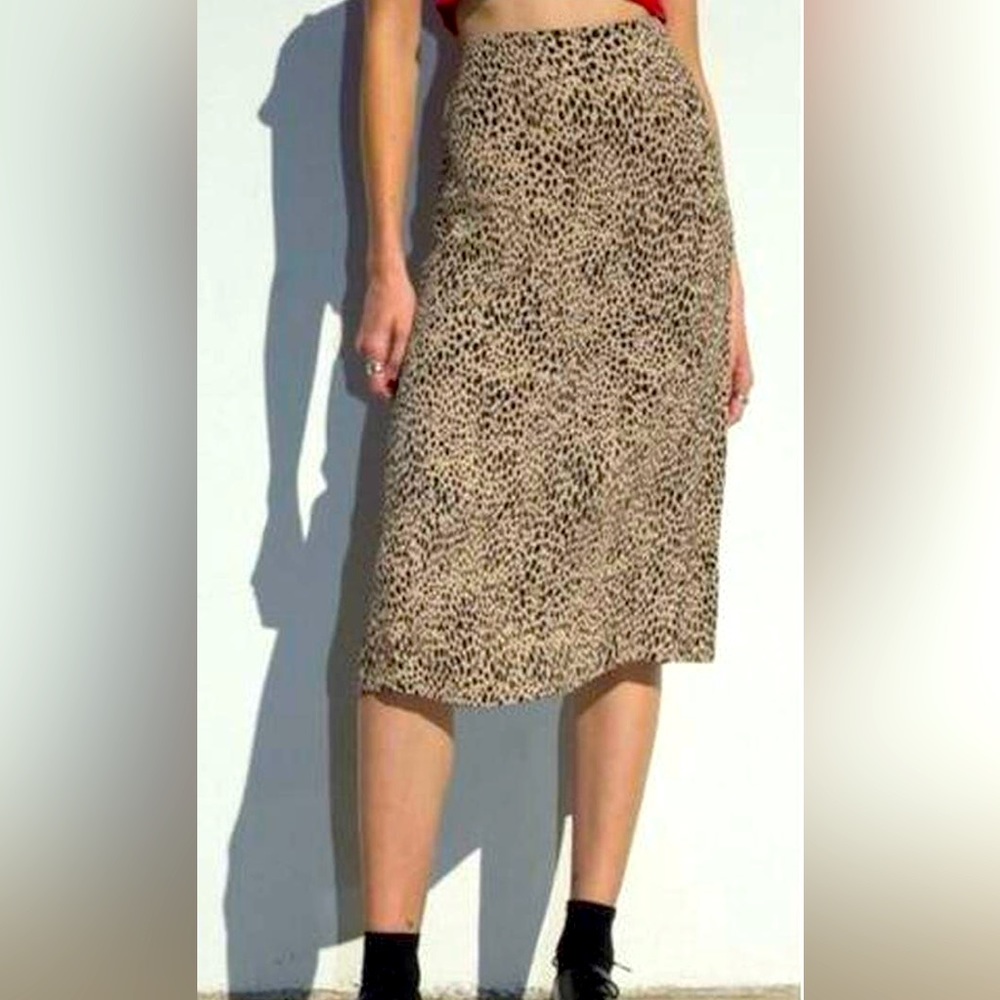 Brandy Melville Leopard Midi Skirt